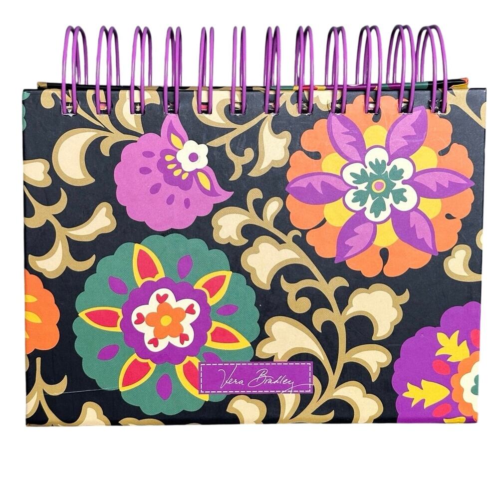 Vera Bradley recipe card spiral flip book standing cookbook Cookin with Vera 6x7